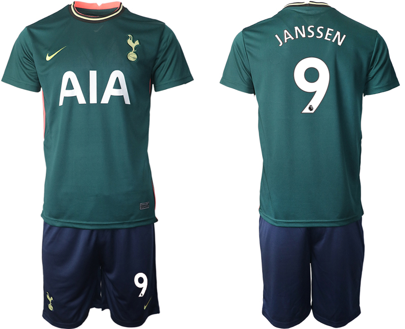 Men 2020-2021 club Tottenham away #9 green Soccer Jerseys1